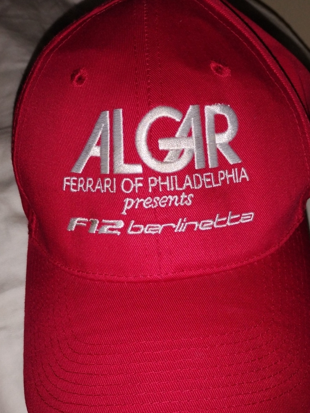 Port Authority Red Baseball Cap with Embroidered Label